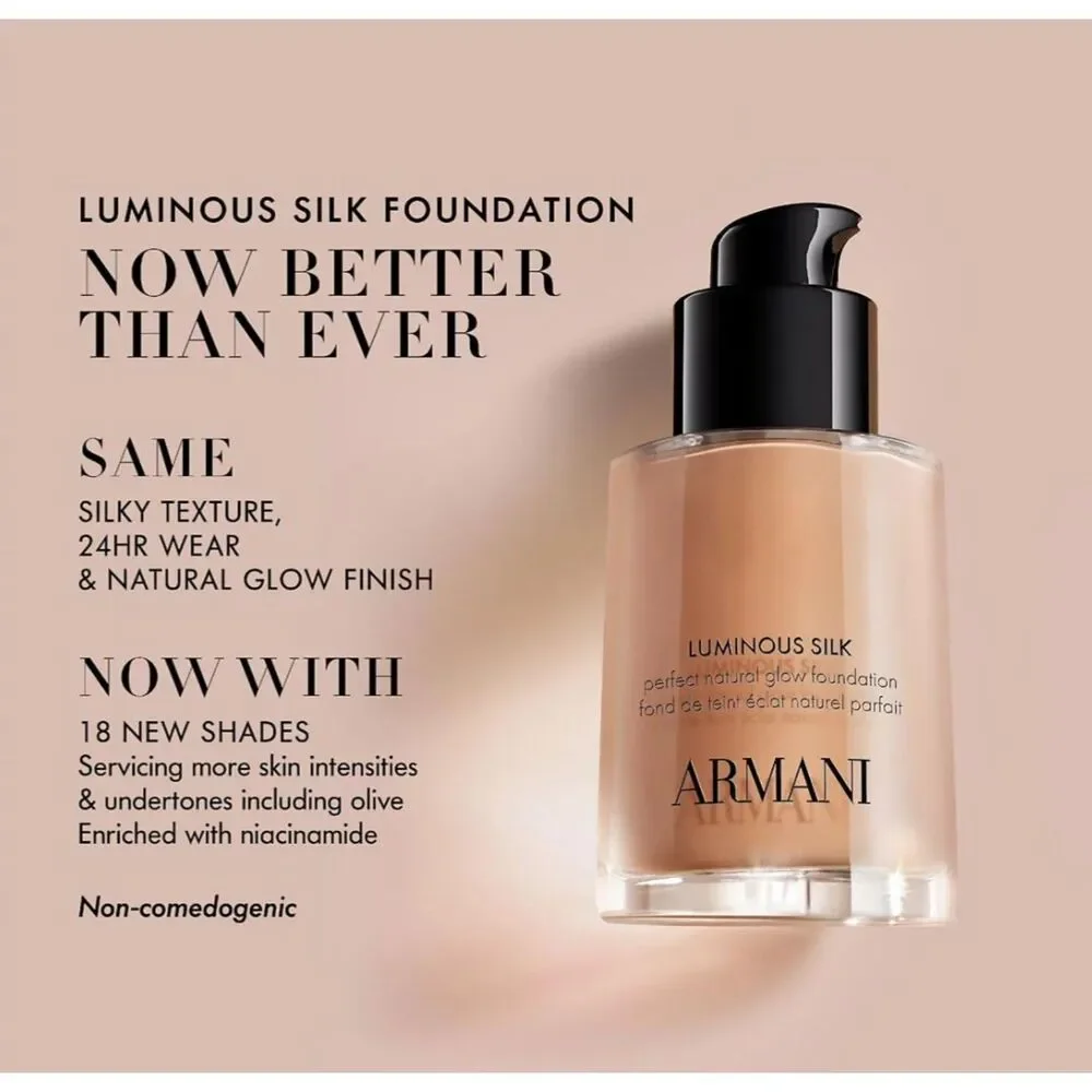 Armani Luminous Silk Natural Glow Liquid Foundation 4.0 NIB
